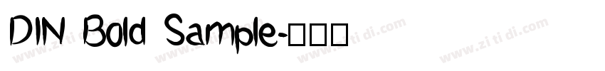 DIN Bold Sample字体转换
